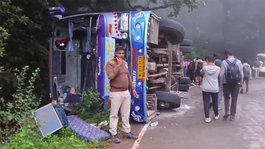 Bus overturn
